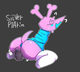 anthro anus big_butt blue_anus blue_cloak blue_clothing blush blush_stickers bodily_fluids bottom_heavy butt cloak clothing female genitals grey_background legwear penetration pusys rear_view sex_toy sex_toy_in_vagina sex_toy_insertion simple_background sitting solo spiral spiral_eyes sweat thick_thighs vaginal vaginal_penetration vulva white_clothing white_legwear wide_hips silverplatin deltarune undertale_(series) computer_virus_(species) darkner virovirokun hi_res