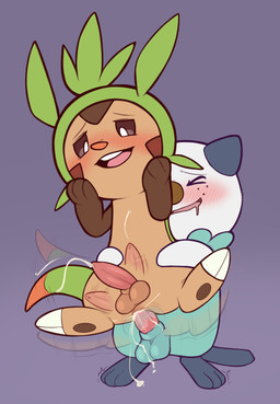 >_< anal anal_orgasm anal_penetration anthro anthro_on_anthro anthro_penetrated anthro_penetrating anthro_penetrating_anthro biped blush blush_lines bodily_fluids buckteeth cartoon_freckles cum cum_in_ass cum_inside cum_while_penetrated digitigrade drooling duo ejaculation eyes_closed freckled_face freckles from_behind_position front_view genital_fluids genitals half-closed_eyes hand_on_cheek hands-free interspecies looking_down looking_down_at_genitalia looking_pleasured male male/male male_penetrated male_penetrating male_penetrating_male motion_blur motion_lines narrowed_eyes open_mouth orgasm penetration penile penile_penetration penis purple_background saliva semi-anthro sex simple_background standing standing_sex tail tail_motion tailwag teeth throbbing throbbing_penis thrusting tongue_showing porldraws nintendo pokemon chespin generation_5_pokemon generation_6_pokemon oshawott pokemon_(species) 2024 absurd_res digital_drawing_(artwork) digital_media_(artwork) hi_res