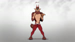 anthro barefoot blinking bottomwear claws clothed clothing dancing digitigrade eyebrows fangs feet fur looking_at_viewer male muscular muscular_anthro muscular_male music music_video navel open_clothing open_mouth open_smile open_topwear open_vest pants sabertooth_(anatomy) shadow simple_background smile solo standing teeth thrusting toony topwear tuft vest white_background piti_yindee pokedance hank_howell_(piti_yindee) canid canine canis mammal wolf 16:9 2024 2d_animation 4k absurd_res animated animation_meme frame_by_frame hi_res meme short_playtime sound webm widescreen