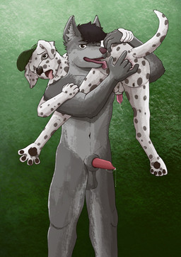 animal_genitalia animal_penis anthro anus balls bodily_fluids bottomwear bottomwear_down butt_lick canine_genitalia canine_penis carrying_another clothed clothing duo femboy fingering genital_fluids genitals grabbing_hand hat headgear headwear held_by_waist jock licking male male/male moan nude_male pants pants_down partially_clothed paws penis plant precum sheath shrub size_difference spread_anus spreading tongue wet nathan0112 canid canine canis dalmatian domestic_dog mammal wolf absurd_res hi_res