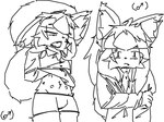 anthro blush boxers_(clothing) clothing cute_fangs fangs gender_symbol inner_ear_fluff kemono male male_symbol multi_nipple multiple_poses nipples pose solo symbol teats teeth tuft underwear pitzspecial nintendo pokemon offmodel_(pitzspecial) eeveelution generation_4_pokemon glaceon pokemon_(species) monochrome sketch