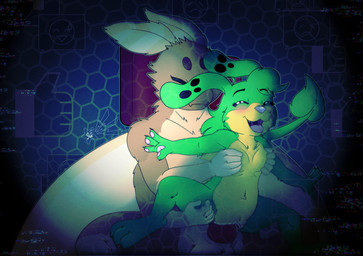 4_arms anthro bodily_fluids breasts brown_body erection eyes_closed female genital_fluids genitals green_body grope happy happy_sex hexagonal_grid holding_both_legs male multi_arm multi_limb nude open_mouth penis sex small_breasts smile spade_tail tail tail_tuft tuft vaginal_fluids vulva wings scorpiogustavo neopets arthropod canid canine canis domestic_dog insect lepidopteran mammal moth neopet_(species) species_request zafara_(neopets) hi_res