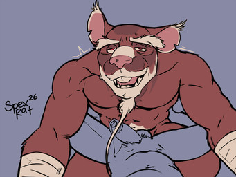 abs anal anal_penetration anthro anthro_penetrating aroused balls bandage beard blue_background brown_body brown_fur buckteeth duo eyebrows faceless_character faceless_male facial_hair first_person_view foreskin from_front_position fur genitals goatee hair humanoid_genitalia humanoid_penis looking_pleasured lying male mature_anthro mature_male missionary_position muscular muscular_anthro muscular_male mustache narrowed_eyes notched_ear nude on_back open_mouth pecs penetration penile penile_penetration penis penis_in_ass pubes receiving_pov red_eyes sex simple_background smile teeth thick_eyebrows white_hair spectral-bat teenage_mutant_ninja_turtles teenage_mutant_ninja_turtles_(2012) master_splinter mammal murid murine rat rodent 2026 hi_res