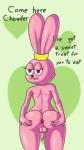 anthro anus balls butt crossgender genitals intersex male nude penis solo spread_butt spreading young futaloliisbest cartoon_network chowder_(series) panini_(chowder) lagomorph leporid mammal rabbit 4k 9:16 absurd_res hi_res