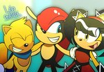 anthro biped black_body black_hair black_nose blue_eyes clothed clothing dress eyes_closed female front_view fur group hair male narrow_hips red_shell shell smile thin_thighs trio yellow_body yellow_eyes yellow_fur kitare_hamakura sega sonic_the_fighters sonic_the_hedgehog_(series) honey_the_cat mighty_the_armadillo ray_the_flying_squirrel armadillo domestic_cat felid feline felis flying_squirrel mammal rodent sciurid xenarthran 2020 signature