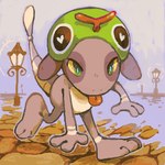 3_fingers ambiguous_gender biped fingers floppy_ears fusion green_eyes outside pokemon_fusion running solo street_lamp tail tongue tongue_out yellow_sclera flavia-elric nintendo pokemon caterpie generation_1_pokemon generation_2_pokemon pokemon_(species) smeargle 1:1 2023