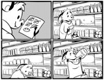 anthro bleach_(object) border bread cheese comic_panel dairy_products defeated food fruit humor implied_suicide joke lettuce male plant sad shelf smile solo suicide_attempt supermarket text tomato vegetable white_border kristalkarma danglebat dan_(danglebat) bat mammal absurd_res comic hi_res monochrome