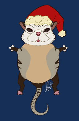 anthro black_eyes brown_body brown_countershading brown_fur christmas_clothing christmas_headwear clothing countershading fur fur_markings hat headgear headwear holidays looking_at_viewer markings multicolored_body multicolored_fur nude open_mouth santa_hat simple_background solo striped_markings striped_tail stripes tail tail_markings transparent_background white_body white_fur lilyanemb christmas gatiguella_(gunner_24) american_opossum domestic_cat felid feline felis hybrid mammal marsupial virginia_opossum 2025 alpha_channel hi_res signature