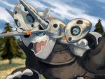 ambiguous_gender anthro autumn_leaves blue_eyes claws evergreen_tree feral grey_body group horn leaf open_mouth pine_tree plant riding_on_head riding_on_shoulder tongue tree trio kfkgot7ig2r5265 nintendo pokemon aggron aron generation_3_pokemon pokemon_(species) 2024 hi_res signature
