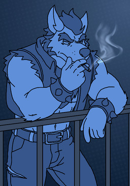 anthro bottomwear clothing humanoid_hands male outside pants smoking solo standing meowscles_(artist) brok_the_investigator cowcat_games squealers_chief mammal murid murine rat rodent 2026