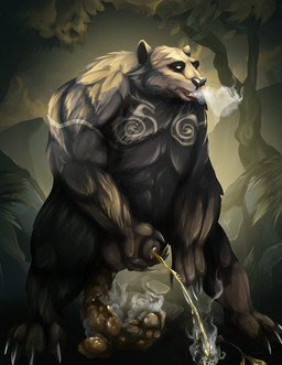balls bodily_fluids feces feral genital_fluids genitals male male_peeing male_pooping outside peeing peeing_on_ground peeing_outside penis pooping pooping_outside solo steaming_feces urine urine_on_ground watersports halapmir elden_ring fromsoftware bear mammal runebear_(elden_ring) absurd_res hi_res