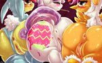 2014 absurd_res amber_eyes anus apple_bloom_(mlp) blush butt costume cub cutie_mark_crusaders_(mlp) dimwitdog easter equine eyes_closed female feral friendship_is_magic fur group hair hi_res holidays horse lesbian mammal my_little_pony orange_fur paintbrush panties panties_aside pegasus pony purple_eyes pussy red_hair scootaloo_(mlp) sweetie_belle_(mlp) underwear white_fur wings yellow_fur young
Rating: Explicit
Score: 32
User: lemongrab
Date: April 20, 2014