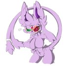 anthro anthrofied big_breasts breasts eyewear female fur gem looking_at_viewer pokemorph simple_background solo sunglasses 9air nintendo pokemon spider_jerusalem eeveelution espeon generation_2_pokemon mammal pokemon_(species) absurd_res hi_res