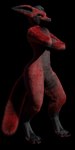 ambiguous_gender anthro black_body black_fur crossed_arms fur looking_pleasured red_body red_fur solo n00dle racf92 danger_n00dle rexouium 1:2 3d_(artwork) absurd_res alpha_channel blender_(artwork) digital_media_(artwork) hi_res