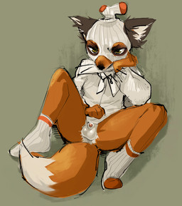 animal_genitalia anthro anus arms_bent balaclava balls barely_visible_anus bent_legs biped black_nose bottomless bottomless_anthro bottomless_male brown_eyebrows cape cardigan clothed clothed_anthro clothed_male clothing countershade_balls countershade_crotch countershade_face countershade_fur countershade_genitalia countershade_perineum countershade_sheath countershade_snout countershading dipstick_tail eyebrows fingers fluffy_ears footwear front_view fur genitals green_background grey_ears half-closed_eyes headgear headwear iris male markings mask mouth_closed multicolored_body multicolored_fur narrowed_eyes orange_body orange_fur orange_tail penis penis_tip perineum pink_penis plantigrade pose pupils sheath shota simple_background sitting slim slim_anthro slim_male snout socks solo spread_legs spreading sweater tail tail_markings topwear white_balls white_body white_cape white_cardigan white_clothing white_countershading white_footwear white_fur white_headwear white_inner_ear white_markings white_mask white_perineum white_sclera white_sheath white_socks white_sweater white_tail_tip white_topwear yellow_eyes young young_anthro young_male niichan fantastic_mr._fox ash_fox_(fantastic_mr._fox) canid canine fox mammal red_fox true_fox 2024 full-length_portrait pinup portrait shaded