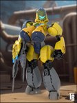 3_fingers armor big_breasts blue_eyes breasts city cityscape clothed clothing electricity eva_hunt female fingers futuristic glowing glowing_eyes huge_breasts industrial machine model_kit nipple_outline robotic solo spikes standing synthetic tight_clothing visor weapon yellow_body thiccbrick hero_factory lego humanoid robot 3d_(artwork) digital_media_(artwork) hi_res