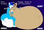 anthro anthro_on_anthro anthro_penetrated anthro_penetrating anthro_penetrating_anthro balls big_balls black_claws black_hair black_nose blue_body blue_fur blue_hair blue_nose bodily_fluids canid canine claws clothing cum cum_ballooning cum_inflation cum_inside dipstick_tail duo english_text feet felid feline female female_penetrated fingers fox fur genital_fluids genitals hair hat hat_only headgear headgear_only headwear headwear_only hi_res huge_balls hyper hyper_balls hyper_genitalia imminent_death imminent_popping implied_popping implied_snuff inflation kingjion male male/female male_penetrating male_penetrating_female mammal markings mostly_nude multicolored_body multicolored_fur navel open_mouth penetration pink_tongue sex sitting_on_balls suicidal suicidal_ideation tail tail_markings tan_body tan_fur text toes tongue tongue_out vaginal vaginal_penetration white_balls