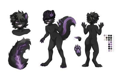 anthro male solo skyler_(disambiguation) absurd_res hi_res model_sheet