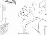 anthro breasts camel_toe city clothed clothing dancing deep_navel female low-angle_view macro macro_anthro macro_female midriff navel panties solo underwear notbad621 heartsong_(jsk244) canid canine mammal 2017 2d_animation animated digital_media_(artwork) frame_by_frame monochrome short_playtime