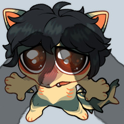 anthro blush blush_lines chibi hair looking_at_viewer male pleading_eyes shark_tail silhouette silhouetted_penis solo sparkles sparkling_eyes nmor_who fototeta caelan_(nmor_who) aquatic fish shark 1:1 2026 digital_media_(artwork) low_res meme
