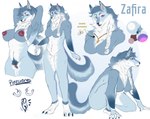anthro bedroom_eyes big_breasts breasts female narrowed_eyes piercing seductive solo zafira_(riza) canid canine canis mammal wolf hi_res