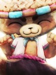 :3 anthro asian_clothing blowpipe clothing east_asian_clothing fist_pump headgear headwear male navel simple_background solo white_background hasukii league_of_legends riot_games tencent spirit_blossom_teemo teemo_(lol) mammal yordle 3:4 hi_res