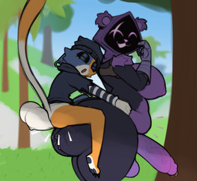 3_toes anthro balls barefoot beanie big_balls big_breasts big_butt big_penis black_clothing black_headwear bodily_fluids bottomless bottomless_anthro bottomless_gynomorph bottomless_intersex bouncing_balls bouncing_butt breasts butt butt_jiggle butt_size_difference clothed clothed_anthro clothed_gynomorph clothed_intersex clothing duo ear_piercing feet genital_fluids genitals glans gynomorph hat headgear headwear hood huge_butt intersex intersex/intersex jiggling nipples nude nude_anthro nude_gynomorph nude_intersex pantsless pantsless_anthro pantsless_gynomorph pantsless_intersex pawpads penis piercing precum purple_balls purple_glans purple_nipples purple_penis sex size_difference slim slim_anthro slim_gynomorph slim_intersex small_dom_big_sub smile soles thick_thighs toes white_balls white_penis meowny epic_games fortnite meow_skulls raven_team_leader bear domestic_cat felid feline felis humanoid mammal 2d_animation animated frame_by_frame