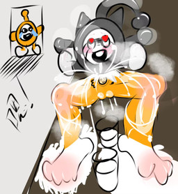 anthro egg group infidelity male male/male male_penetrating penetration sex trio amoxy eggy_party black_egg_(eggy_party) yellow_egg_(eggy_party) digital_media_(artwork)