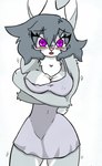 anthro blush clothing female nightgown purple_nightgown solo translucent_nightgown pace-maker disney zootopia violet_hopps humanoid lagomorph leporid mammal rabbit