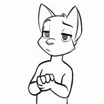 1:1 2023 4_fingers animated anthro black-kitten clapping domestic_cat eyebrows felid feline felis fingers low_res male mammal monochrome nodding reaction_image short_playtime solo