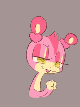chibi female feral fur pink_body pink_fur smile solo clockstops3am conditional_dnp feral_fever_frenzy berry_(labbit) mammal rodent sciurid tree_squirrel