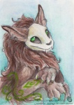 ambiguous_gender anthro bone fangs green_eyes looking_at_viewer skull skull_head smile solo teeth curiodraco canid canine mammal skulldog_(species) spirit 2012 half-length_portrait painting_(artwork) portrait traditional_media_(artwork) traditional_painting_(artwork) traditional_watercolor_(artwork) watercolor_(artwork)