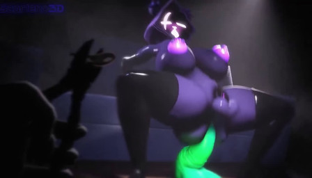 anal anal_penetration anthro areola balls big_breasts blush bodily_fluids bouncing_balls bouncing_breasts breasts chastity_cage chastity_device clothing cum cum_while_chaste cum_while_penetrated dildo dildo_in_ass dildo_insertion ejaculation genital_fluids genitals glistening glistening_body glistening_clothing glistening_legwear glistening_thighs glowing glowing_areola glowing_nipples green_dildo gynomorph intersex latex latex_clothing latex_legwear latex_stockings legwear looking_pleasured moan nipple_piercing nipples nude object_in_ass penetration piercing pink_areola pink_nipples purple_areola purple_balls purple_body purple_breasts purple_nipples riding_dildo sex_toy sex_toy_in_ass sex_toy_insertion solo stockings text scarlena4 sound_warning epic_games fortnite raven_team_leader bear mammal 3d_(artwork) 3d_animation 7:4 animated artist_name digital_media_(artwork) english_description short_playtime sound video