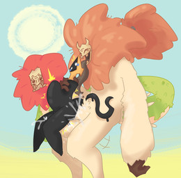 abdominal_bulge balls big_balls big_bulge black_body bodily_fluids bulge cum cum_inside cumming_from_anal_sex duo elderly fluffy fur genital_fluids genitals hair happy huge_bulge hyper hyper_bulge living_tail long_hair long_tail long_tongue male male/male nue_(solar_gush) orange_hair pubes red_hair simple_background sound_effects sun surprised tail tail_head tears text thrusting tied_hair tongue unusual_anatomy unusual_tail white_body white_fur poundfulpanda asian_mythology east_asian_mythology instant_loss_2koma japanese_mythology mythology wiz_(poundfulpanda) goo_creature humanoid monster yokai hi_res