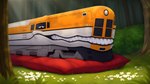 ambiguous_gender flower forest forest_background grass light lying machine metallic_body nature nature_background orange_body pillow plant shrub smile solo sunlight teeth teeth_showing train tree vehicle zegzagun living_machine living_train living_vehicle hi_res