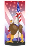 american_flag american_flag_bikini anthro aviator_glasses ball_squish balls beak between_cheeks big_balls big_butt big_penis bikini bikini_bottom bikini_top bodily_fluids brown_body brown_skin butt clothed clothing cum dancing erection eyebrows eyewear feathers feet flag flag_(object) flag_background flag_bikini flag_clothing flag_print flag_swimwear flagpole foreskin genital_fluids genitals glasses glistening glistening_balls glistening_body glistening_butt glistening_genitalia glistening_skin herm huge_balls huge_butt huge_penis humanoid_genitalia humanoid_penis hyper hyper_balls hyper_genitalia hyper_penis intersex leaking_cum looking_at_viewer looking_back muscular muscular_anthro muscular_herm muscular_intersex non-mammal_balls object_between_cheeks partially_clothed partially_retracted_foreskin penis pole pole_between_cheeks pole_dancing print_bikini print_clothing print_swimwear pussy simple_background skimpy slightly_chubby smile solo squish stage sunglasses swimwear tail tail_feathers talons text thick_thighs toes two-piece_swimsuit united_states_of_america vein veiny_penis white_body white_feathers white_skin dirtbagfur captain_jane_johnson accipitrid accipitriform avian bald_eagle bird eagle sea_eagle 2020 absurd_res colored detailed digital_drawing_(artwork) digital_media_(artwork) hi_res shaded