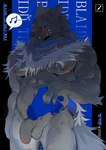 barazoku biceps blush bulge claws fangs finger_claws flaccid foreskin fur genitals humanoid_genitalia humanoid_penis navel nipples penis scar tail teeth shadow_dua_xl elden_ring fromsoftware blaidd_(elden_ring) canid canine canis mammal wolf digital_drawing_(artwork) digital_media_(artwork) hi_res