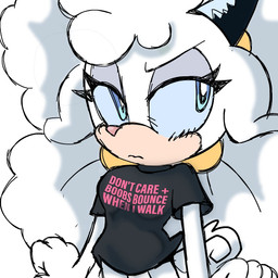 anthro big_breasts blue_eyes blue_sclera bottomless breasts clothed clothing female fur horn shirt shirt_only simple_background solo topwear topwear_only white_background white_body white_fur white_wool wool_(fur) cosmicseternity idw_publishing sega sonic_the_hedgehog_(comics) sonic_the_hedgehog_(idw) sonic_the_hedgehog_(series) lanolin_the_sheep_(sonic) bovid caprine mammal sheep 1:1 hi_res