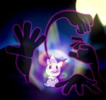 feral male moon night solo z-move quentinmimikyu nintendo pokemon generation_7_pokemon ghost mimikyu pokemon_(species) spirit absurd_res hi_res