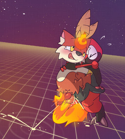 abstract_background anal anal_penetration animal_genitalia animal_penis asphyxiation balls bodily_fluids breath_play burning_sensation canine_genitalia canine_penis cum cum_in_ass cum_inside cum_while_penetrated cumshot duo ejaculation erection fire flaming_tail from_behind_position fur genital_fluids genitals knot knotted_penis male male/male male_penetrated male_penetrating male_penetrating_male neck_grab pawpads penetration penile penile_penetration penis penis_in_ass reach_around red_body red_fur reverse_stand_and_carry_position sex standing standing_sex synthwave tail tail_around_penis tail_fetish tail_play tail_sex tailjob tears throat_grab yellow_eyes argon_vile tcg_card_shop_simulator canid canine frizard lupup mammal reptile scalie tetramon 2025 digital_media_(artwork) hi_res