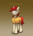 cheese cheese_wedge dairy_products female feral food fur hair hooves horn red_hair scrunchy_face simple_background solo text marsminer hasbro my_little_pony mythology fan_character velvet_pastry equid equine food_creature food_pony horse mammal mythological_creature mythological_equine pony unicorn 2015 digital_media_(artwork) english_text hi_res