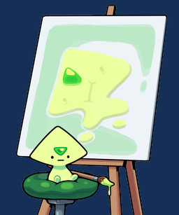 ambiguous_gender armless forehead_gem gem micro not_furry nude pencil_(object) peridot_(gem) simple_eyes solo toony yellow_body discount-supervillain cartoon_network steven_universe fan_character smolidot alien gem_(species) peridot_(gem_species) alpha_channel digital_media_(artwork)