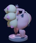 anthro areola big_breasts big_butt breasts butt female genitals hand_on_hip huge_breasts huge_butt hyper hyper_butt multi_breast nipples pink_areola pink_nipples plump_labia pussy simple_background solo darkdraketom nintendo pokemon generation_2_pokemon miltank pokemon_(species) 3d_(artwork) animated blender_(artwork) digital_media_(artwork) short_playtime turntable_(animation)