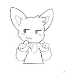 2023 4_fingers anthro aury blush clothing fingers hi_res holding_briefs kangaroo looking_aside macropod male mammal marsupial monochrome simple_background smug solo topwear white_background young young_anthro young_male