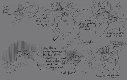 ambiguous_gender anthro bed blush bodily_fluids cheek_tuft chest_tuft claws dialogue duo facial_tuft furniture happy hooves horn hug lying male mask on_back on_bed paws pillow scared simple_background smile tears tears_of_fear text tuft sabiksphinx asian_mythology chinese_mythology east_asian_mythology fabulous_beasts fenz_(studio) mythology sibuxiang_the_deer_(fabulous_beasts) tuye_(fabulous_beasts) deer lagomorph mammal moon_rabbit comic english_text hi_res monochrome sketch