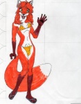 animal_genitalia anthro balls_in_underwear bikini bikini_bottom bikini_top biped bulge clothed clothing crossdressing femboy flower fully_sheathed genitals male plant sheath skimpy slim solo standing swimwear tail two-piece_swimsuit wred wred_(character) canid canine fox mammal