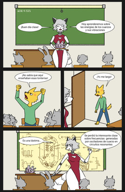 angry anthro argument chalkboard classroom crystal desk diagram dialogue door educational electronics female furniture gem gesture group hand_gesture horn humor inside leaving lecture machine male multi_panel pointing quartz_(gem) school science simple_background smile speech_bubble student table teacher teaching text walking_away yelling 10ne-v alexa_(10ne-v) bovid canid canine canis caprine fox goat lagomorph leporid living_machine mammal rabbit robot wolf absurd_res colored comic digital_media_(artwork) flat_colors hi_res spanish_text translated