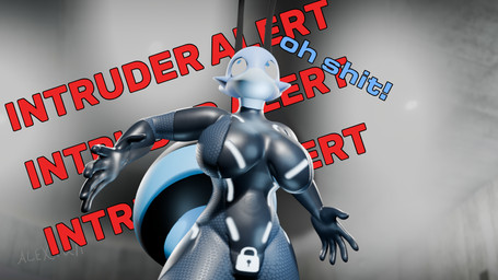 antennae_(anatomy) anthro arthropod_abdomen big_breasts black_bodysuit black_clothing black_latex black_skinsuit blue_body blue_eyes bodysuit breasts bright_light clothing dialogue female inside kronos_unveiled latex latex_bodysuit latex_clothing latex_skinsuit lights multicolored_body null_bulge profanity skinsuit solo standing suit surprised text tight_clothing two_tone_body alexian_(artist) disney pixar the_incredibles n-2_rem arthropod bee hymenopteran insect 16:9 2026 3d_(artwork) 4k absurd_res blender_(artwork) blender_eevee_(artwork) digital_media_(artwork) english_text hi_res watermark widescreen