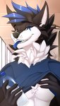 anthro eyebrows eyelashes male open_mouth smile solo teeth tongue wolflady vesperkai canid canine canis domestic_dog husky mammal nordic_sled_dog spitz 2021 digital_media_(artwork)