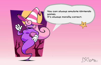 4_fingers blush blush_stickers breasts clothing dialogue female fingers ghost_tail gloves hair handwear hat headgear headwear long_hair pattern_clothing pattern_hat pattern_headgear pattern_headwear pink_background pink_clothing pink_hair pink_hat pink_headwear purple_body simple_background small_breasts smile solo speech_bubble striped_clothing striped_hat striped_headgear striped_headwear stripes talking_to_viewer text thick_thighs white_clothing white_gloves white_handwear white_hat white_headwear wide_hips witch_hat momocat mario_bros nintendo paper_mario vivian_(mario) humanoid shadow_creature shadow_siren english_text trans_(lore) trans_woman_(lore)
